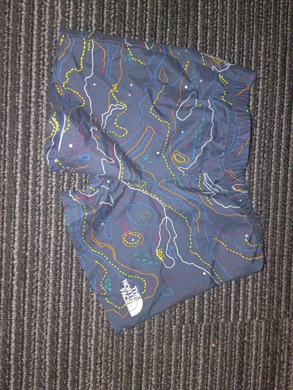 The North Face Dark Gray Topographic Print Swim Shorts